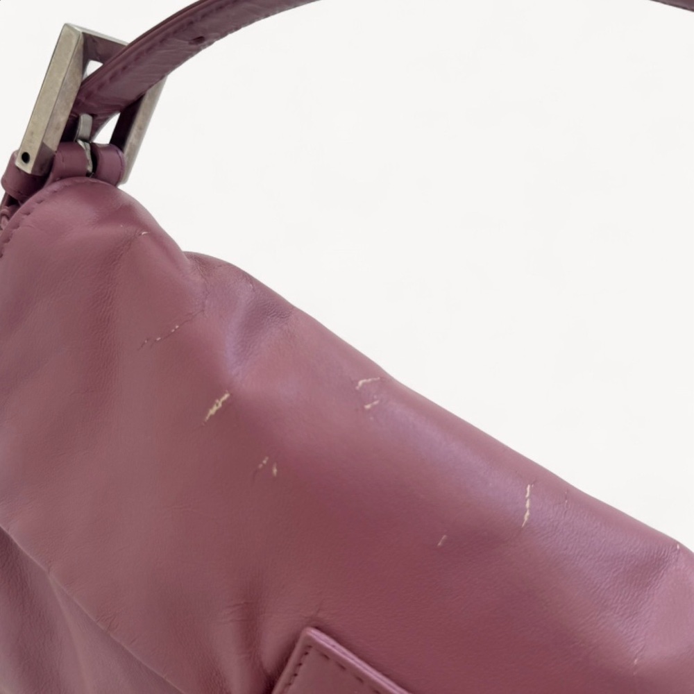 Fendi Mauve Leather Shoulder Baguette Bag - Picture 6 of 12